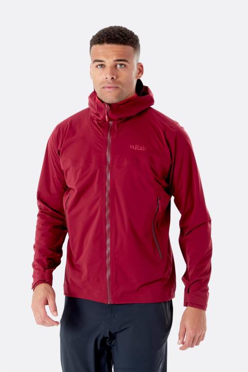 Chaqueta Impermeable Cinética 2.0 Hombres Rab 0f8j921 Rojo Sangre De Buey