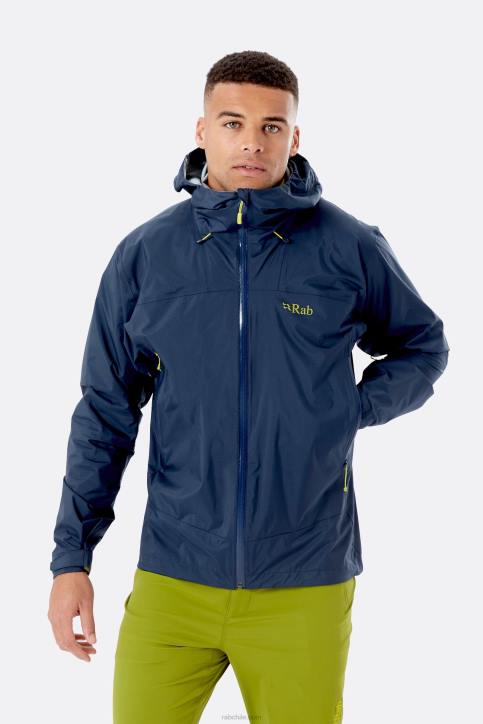Chaqueta Impermeable Downpour Plus 2.0 Hombres Rab 0f8j892 Tinta Profunda