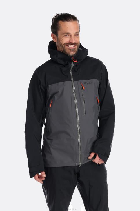 Chaqueta Latok Mountain Gore-tex Pro Hombres Rab 0f8j908 Negro/grafeno