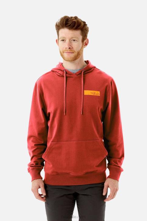 Sudadera Con Capucha De Viaje Hombres Rab 0f8j967 Arcilla Roja
