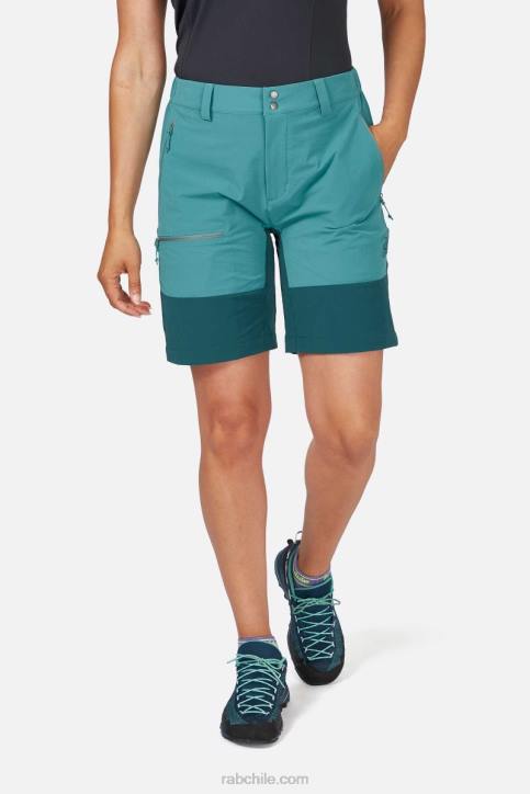 Shorts De Montaña Torque Mujer Rab 0f8j488 Verde Tormenta/verde Sagano