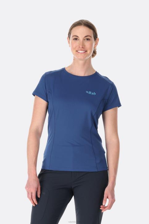 Camiseta De Fuerza Mujer Rab 0f8j267 Anochecer Azul