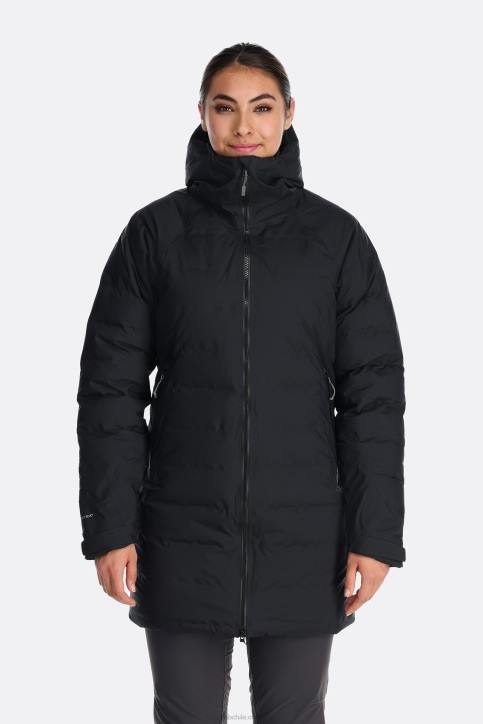 Parka Impermeable Cenefa Mujer Rab 0f8j20 Negro