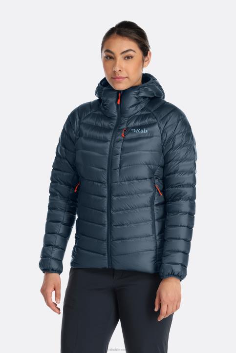 Sudadera Con Capucha De Plumón De Argón Mujer Rab 0f8j103 Azul Orión