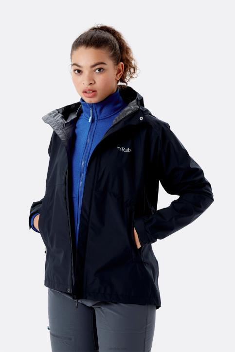 Chamarra Impermeable Ecologica Downpour Mujer Rab 0f8j153 Negro