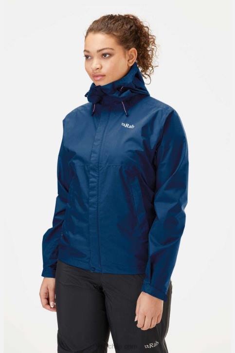Chamarra Impermeable Ecológica Downpour Mujer Rab 0f8j160 Patriota Azul