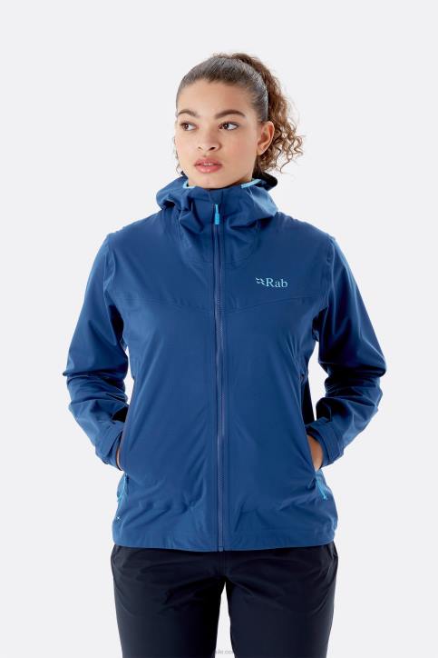 Chaqueta Impermeable Cinética 2.0 Mujer Rab 0f8j207 Anochecer Azul