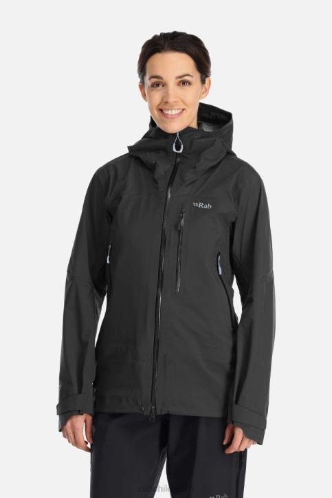 Chaqueta Impermeable Cortafuegos Mujer Rab 0f8j172 Negro