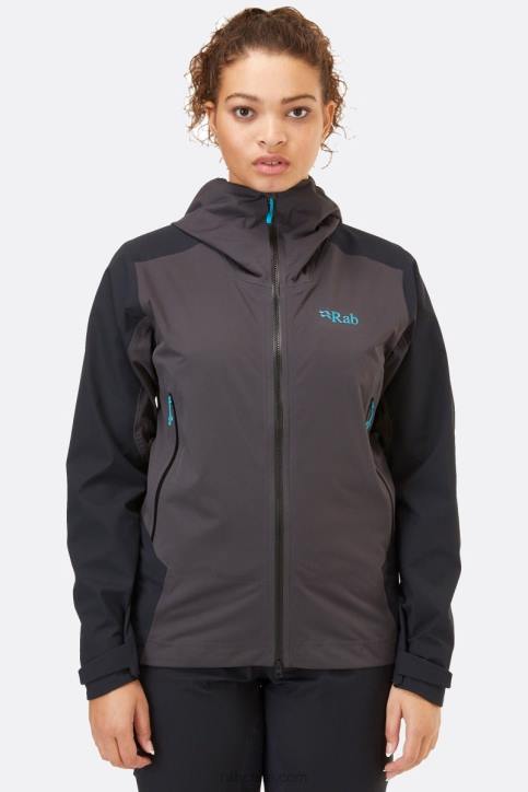 Chaqueta Impermeable Kinetic Alpine 2.0 Mujer Rab 0f8j213 Antracita