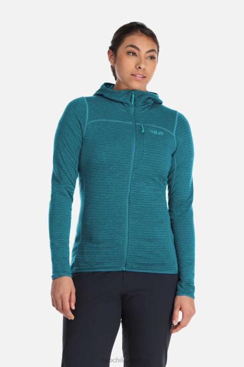 Sudadera Con Capucha Ascender Light Mujer Rab 0f8j379 Marina Azul
