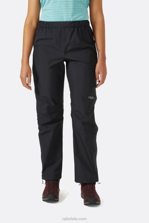Pantalones Impermeables Con Cremallera Completa Downpour Eco Mujer Rab 0f8j419 Negro
