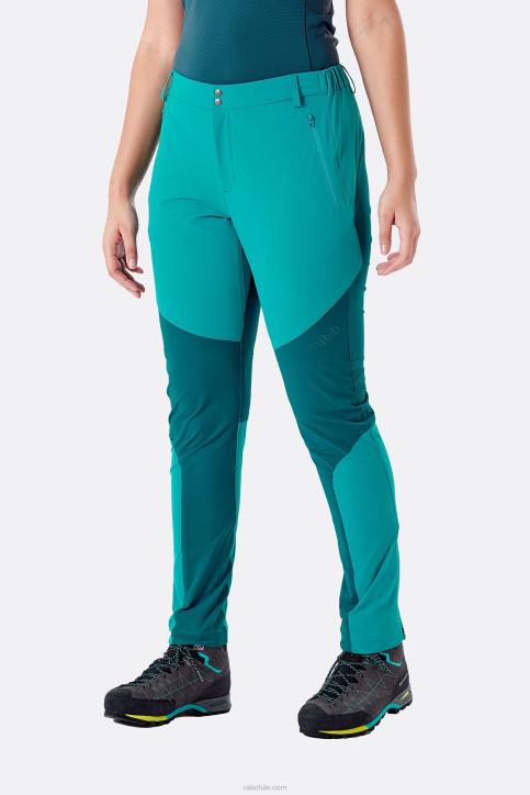 Pantalón De Montaña Torque Mujer Rab 0f8j455 Verde Tormenta/verde Sagano